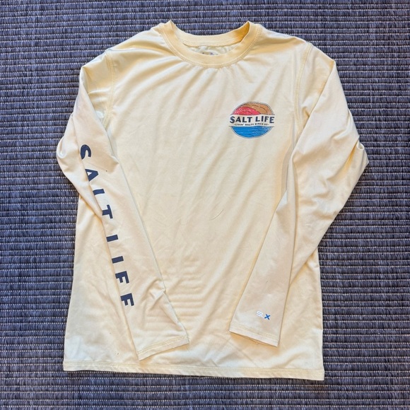 Salt Life Cream and Red Rashguard Swimwear - Picture 3 of 4